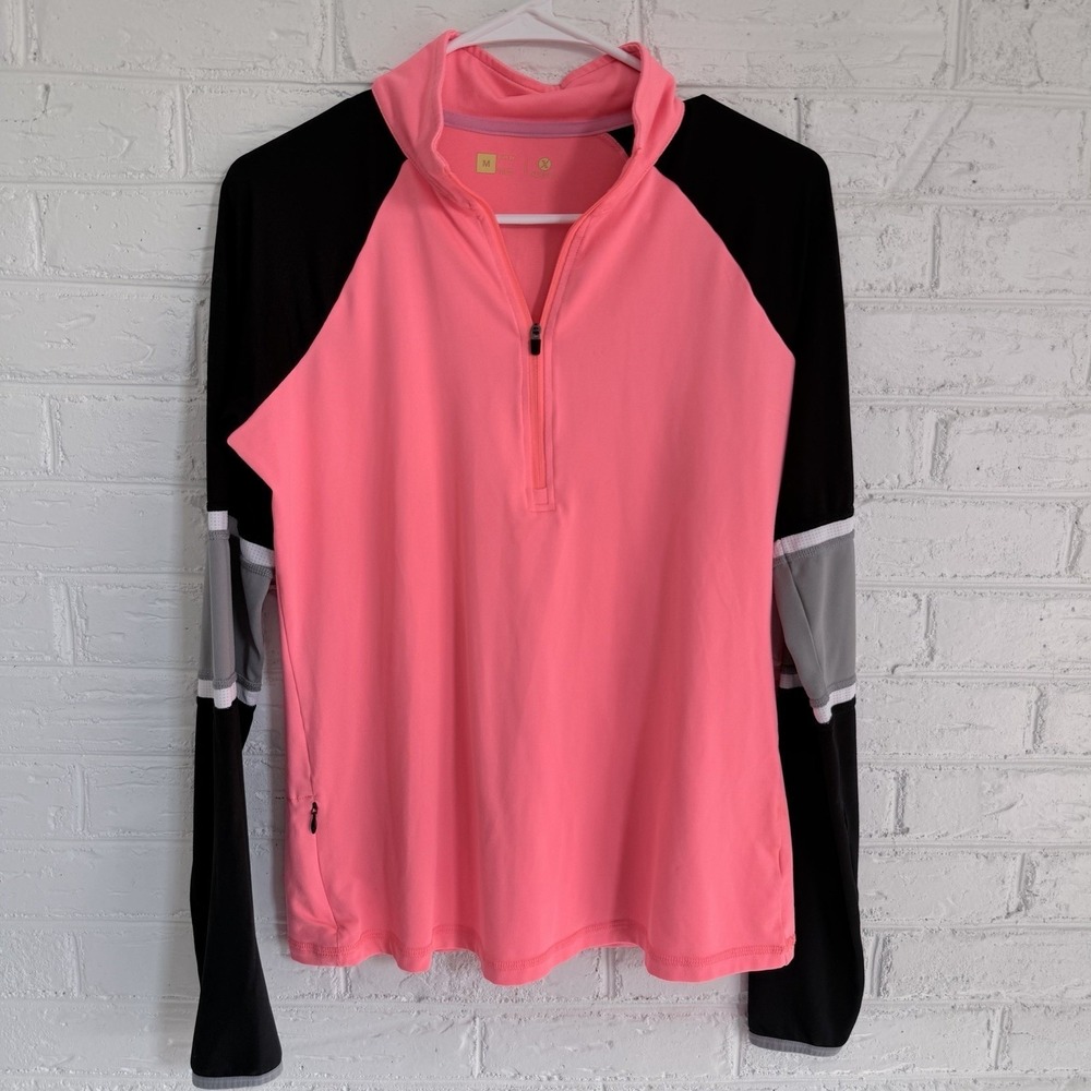 XERSION 1/4 Zip Jacket Pullover Women's Medium Pink‎ Lightweight Long Sleeve